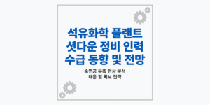 정유 석유화학 플랜트 셧다운 정비 인력 수급 동향 및 현장 점검